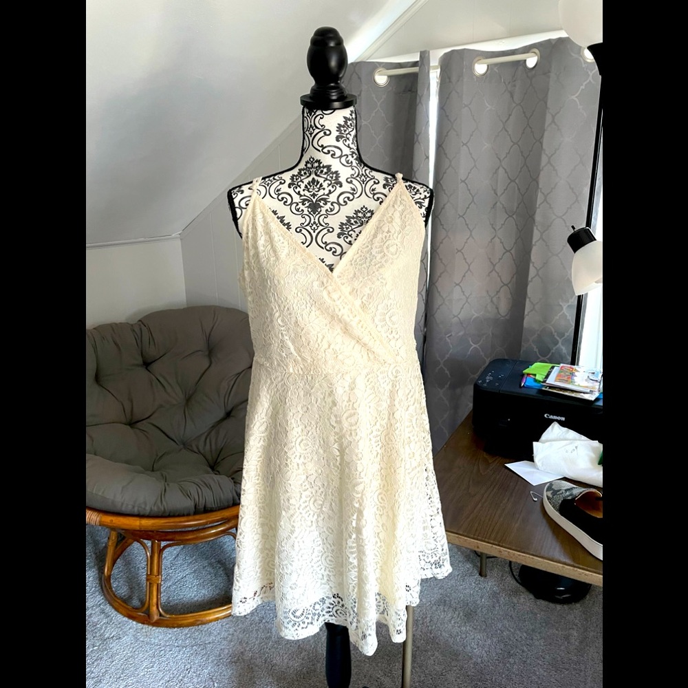 Mossimo Cream lace sundress size Large